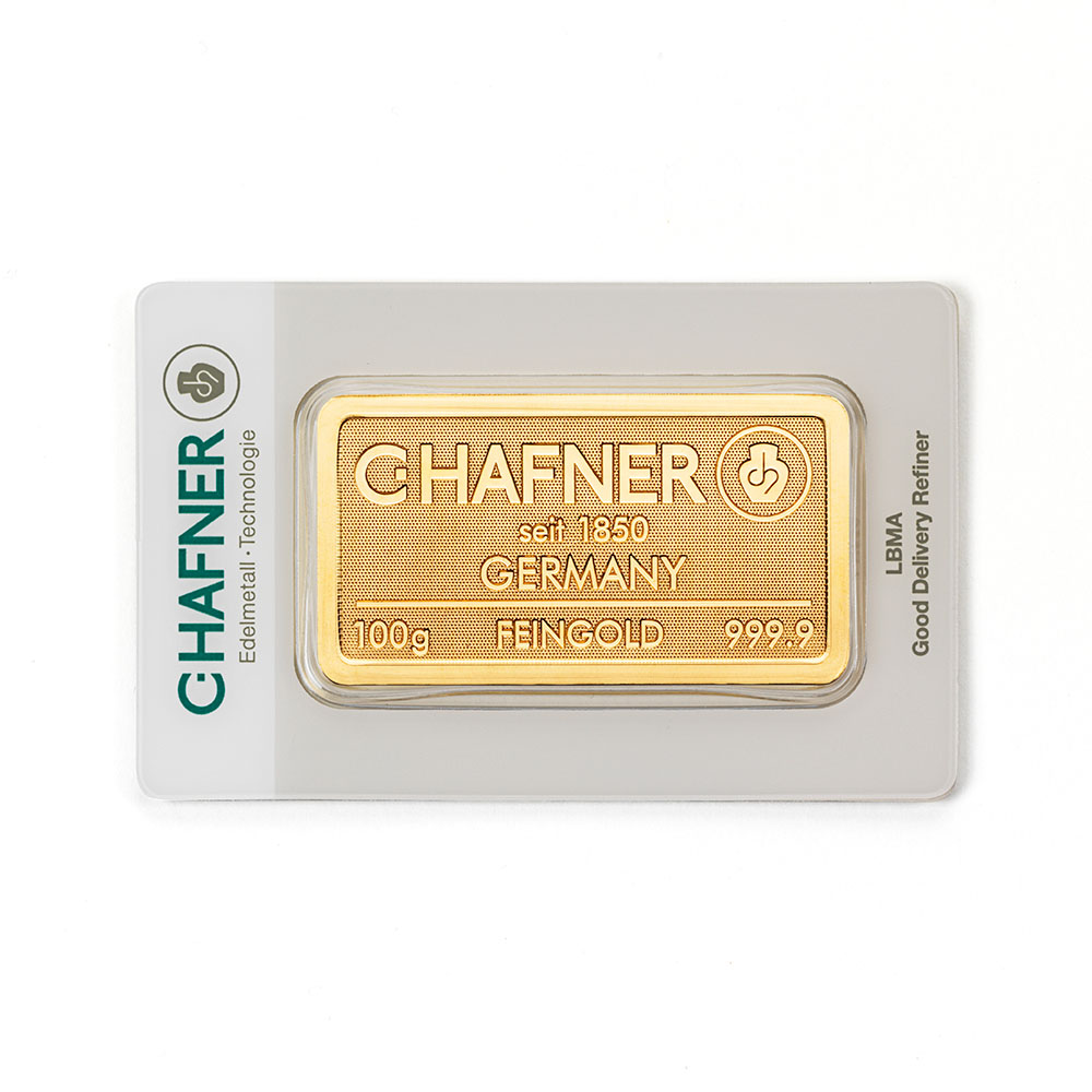 C.HAFNER 100 gram goudbaar