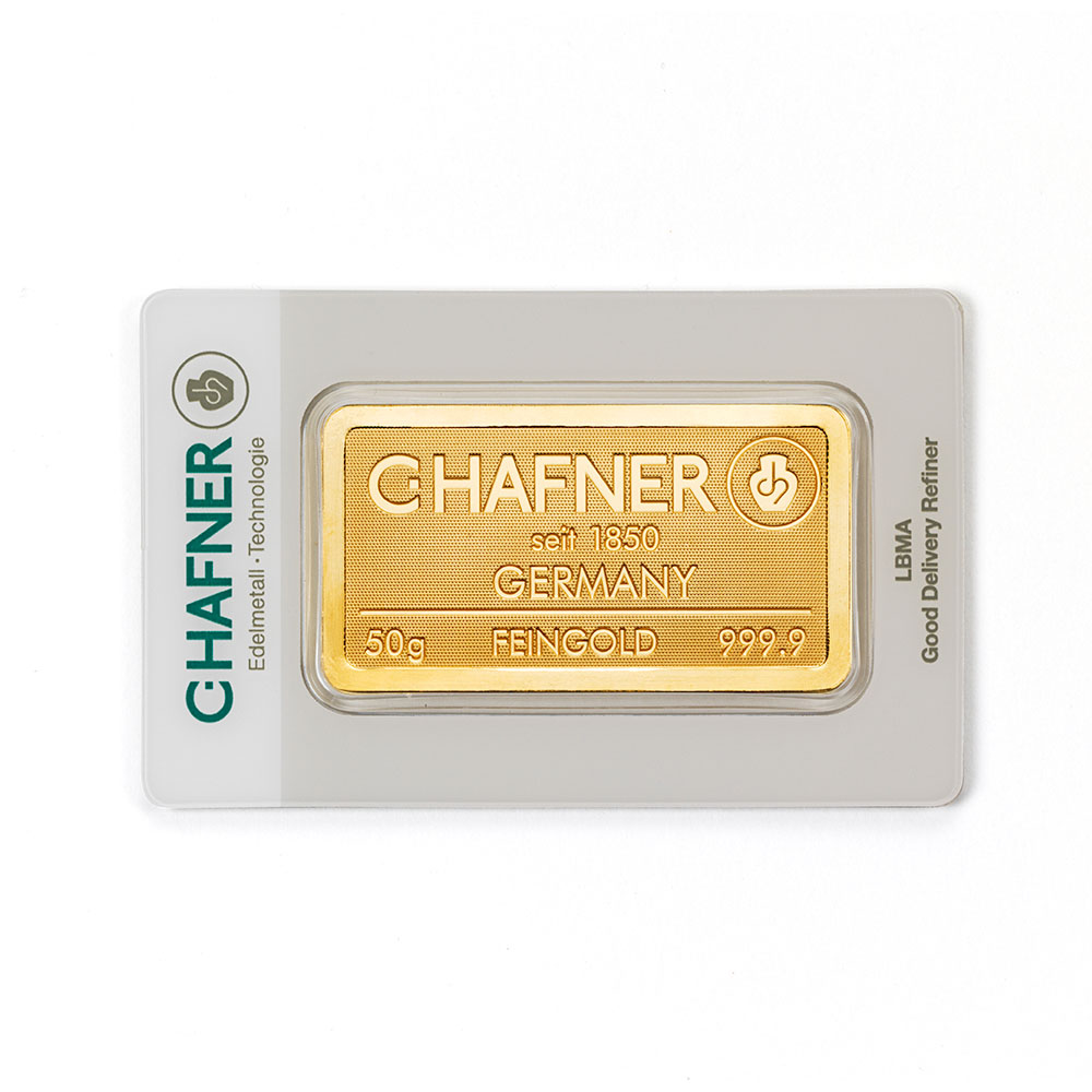 C.HAFNER 50 gram goudbaar