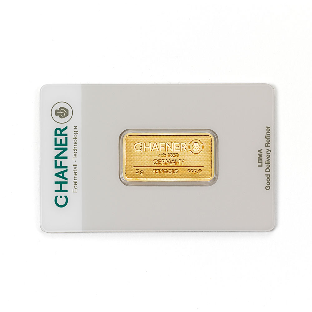 C.HAFNER 5 gram goudbaar